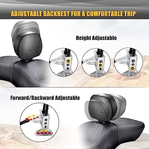 Respaldo Desmontable para Conductor Sresk para Harley - Imagen 4