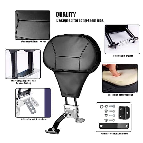 Respaldo Desmontable para Conductor Sresk para Harley - Imagen 5