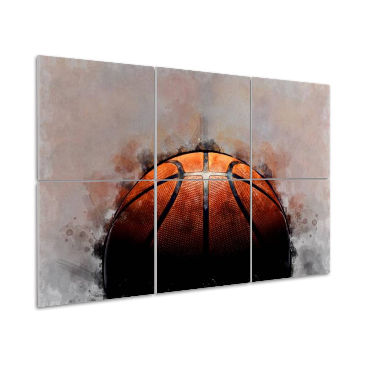 Paneles Acústicos de Arte Baloncesto en Acuarela Mancha de