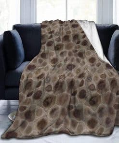 Manta de Microfleece Epushow, Estampado de Piedra Petoskey