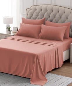 Juego de Sábanas SLEEP ZONE Nanotex Super Soft -Rosa Apagado