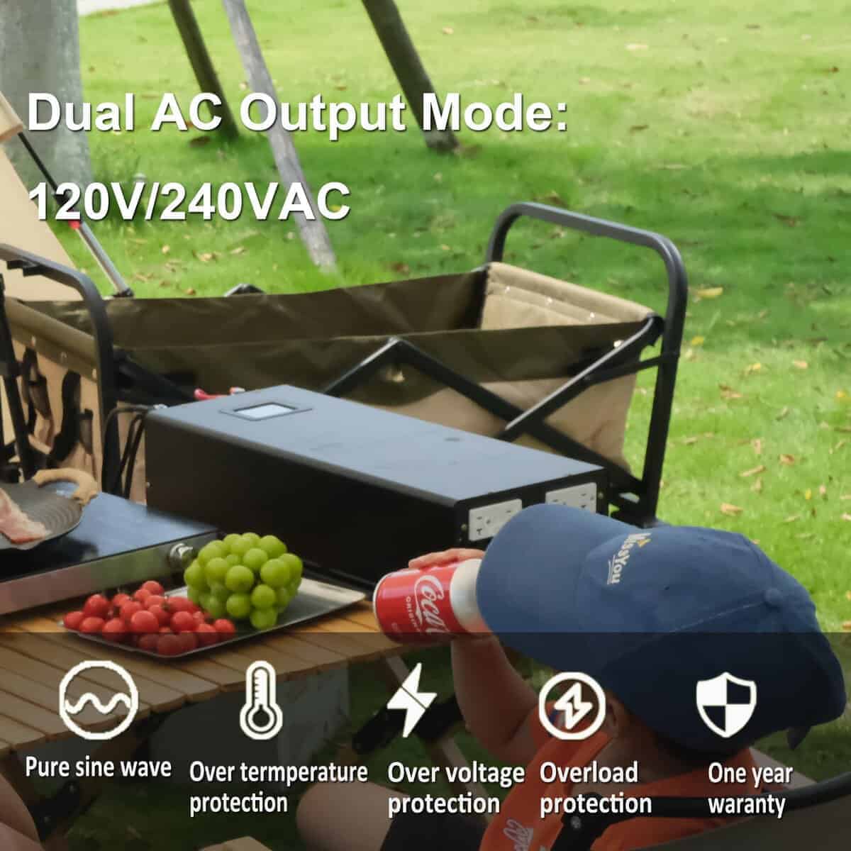 Inversor de Onda Sinusoidal Pura de 4000W 48V DC con Salida - Imagen 3