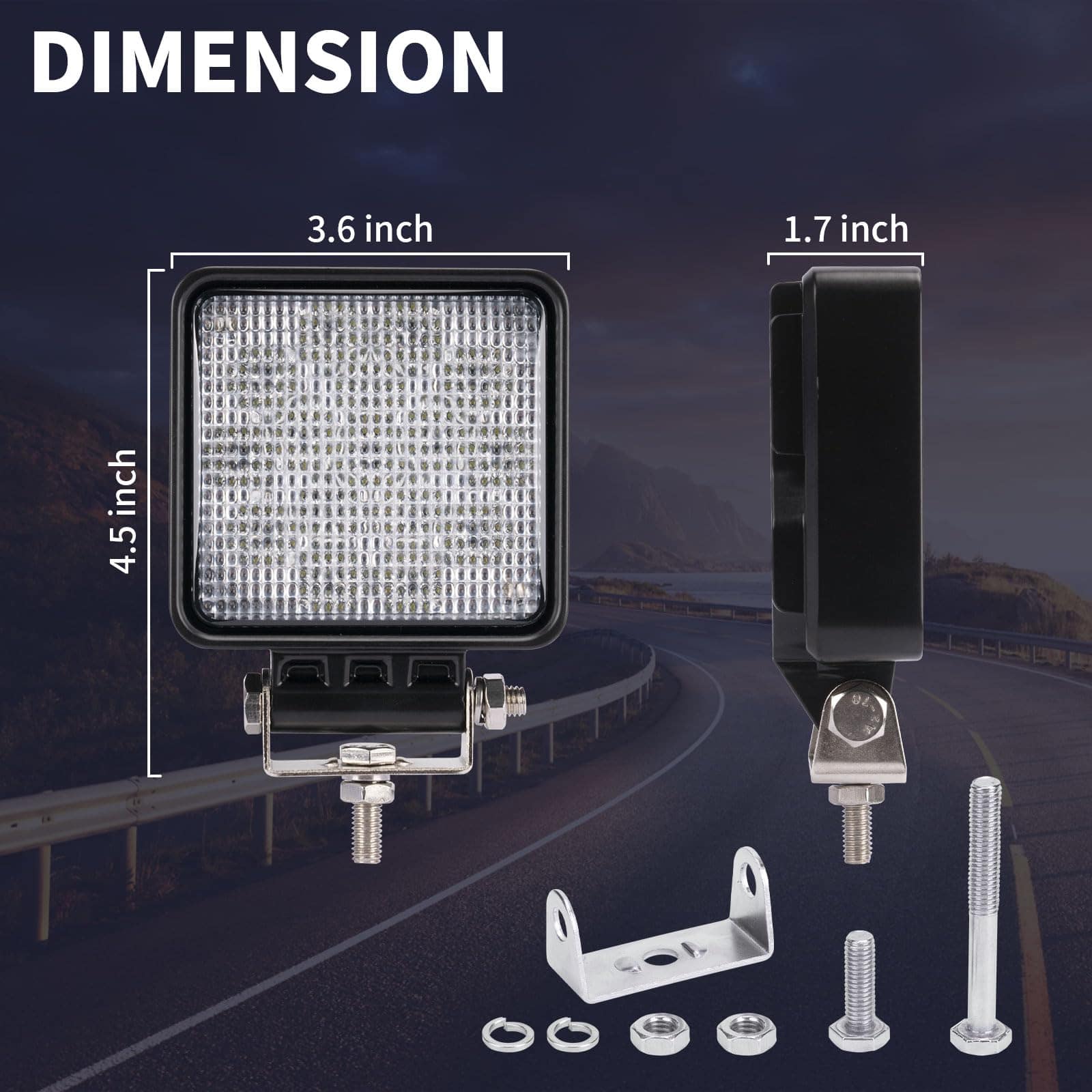 Luces de trabajo LED difusas, YCHOW-TECH 4 pulgadas 160W - Imagen 3