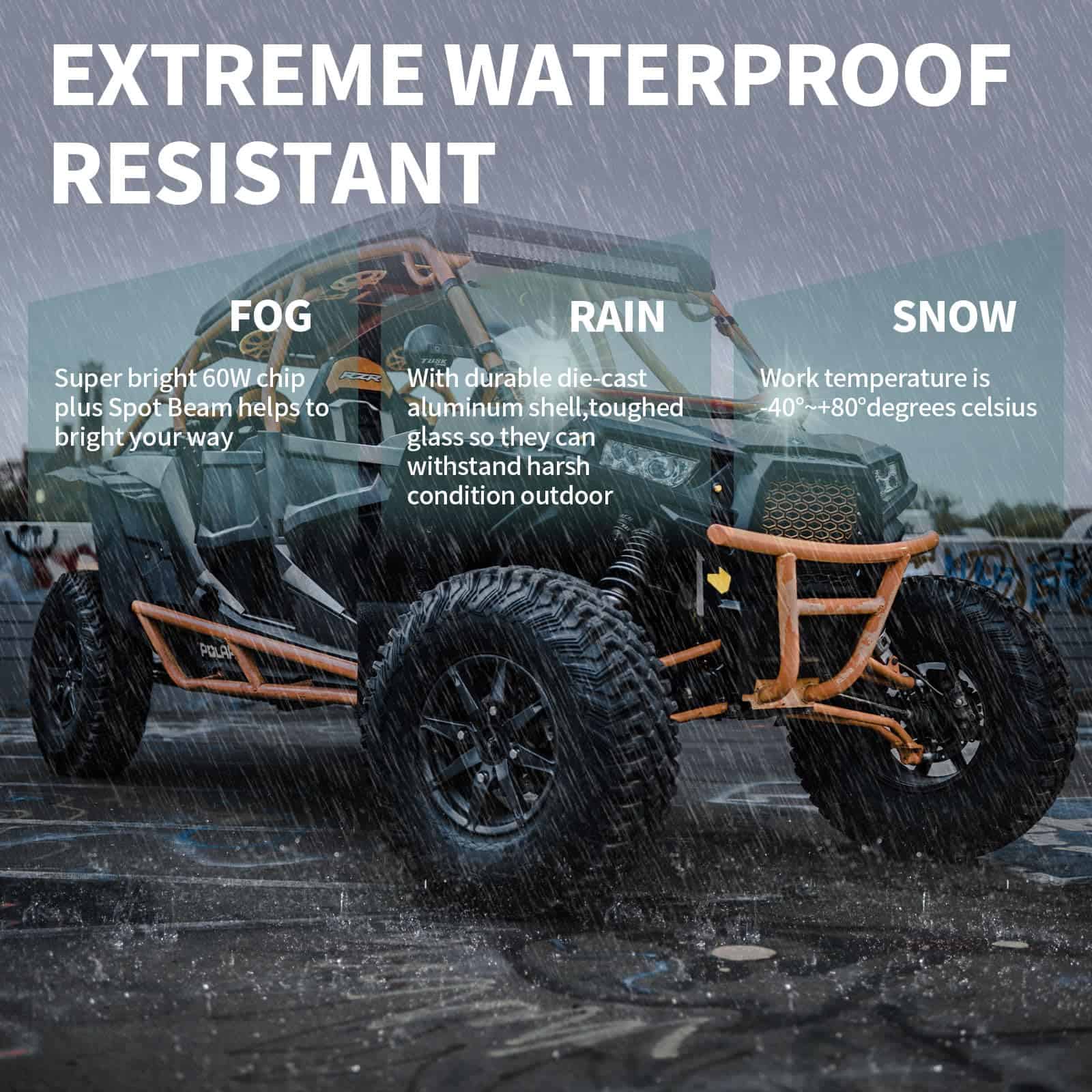 Luces de trabajo LED difusas, YCHOW-TECH 4 pulgadas 160W - Imagen 6