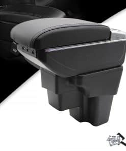 Caja Reposabrazos Tocsho para Kia Rio -Negro con Costuras Ne