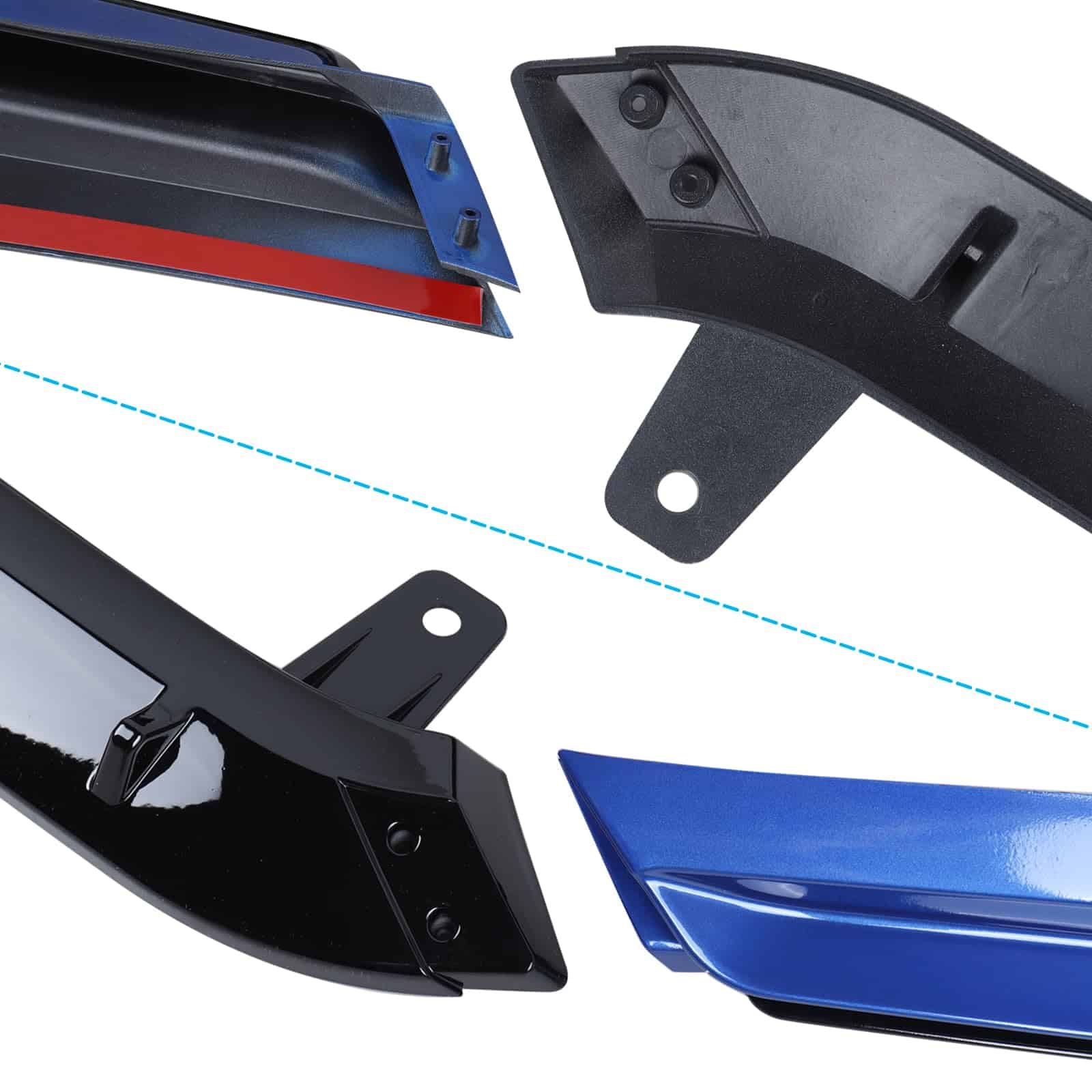 AUTOTOP 5PCS 11TH Front Bumper Lip Spoiler Lip Lower Bumper - Imagen 7