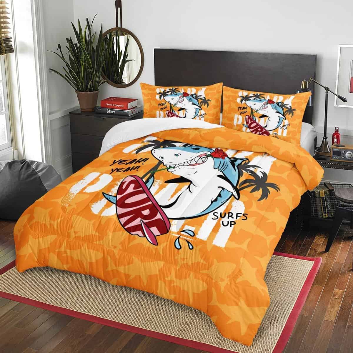 Juego de Edredón de Tiburón Divertido de Dibujos Animados, - Imagen 3