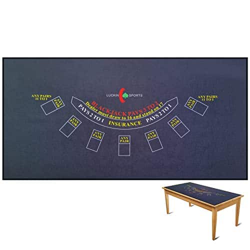 Mesa de póker y juego profesional Luckin -Gris/Blackjack