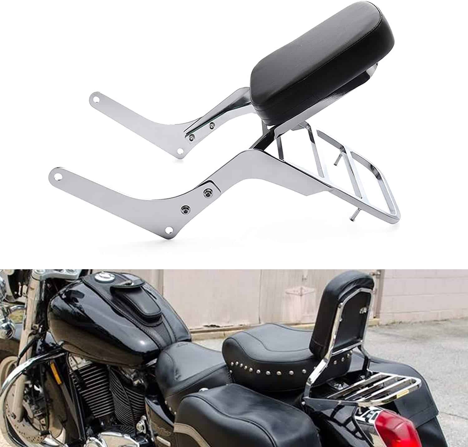 Respaldo de Asiento Trasero para Motocicleta Compatible con