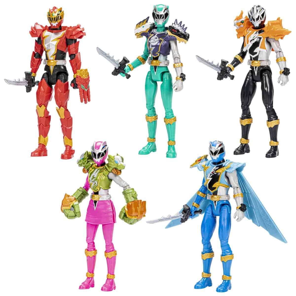 Power Rangers Dino Fury Team Up Pack, Figuras de Acción de
