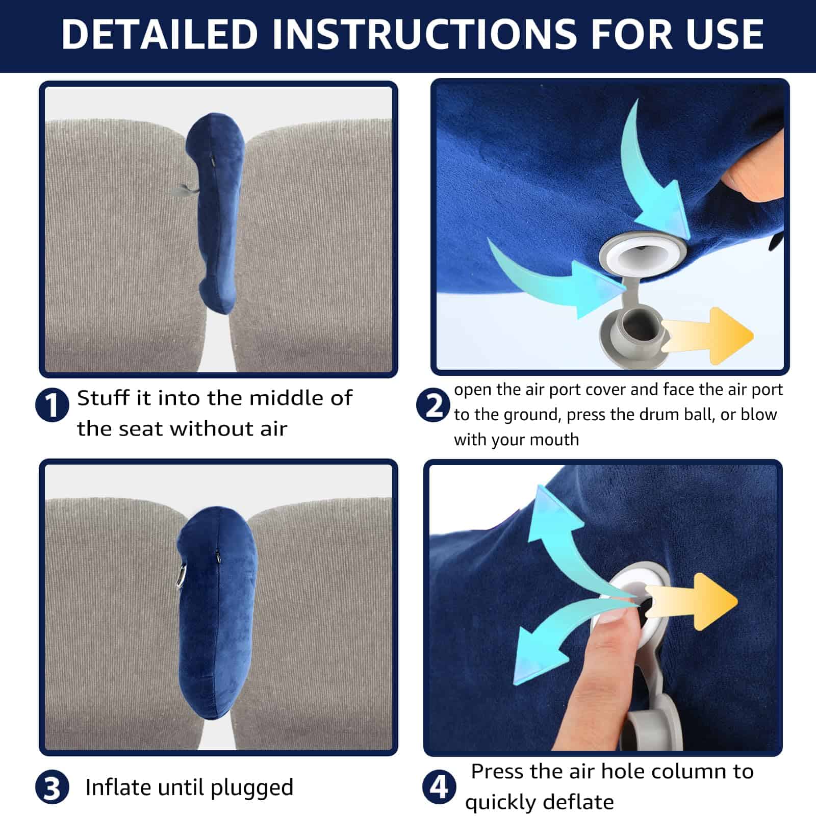 Cuello de Cojín de Viaje Lirios de Otoño - Juego de - Imagen 4