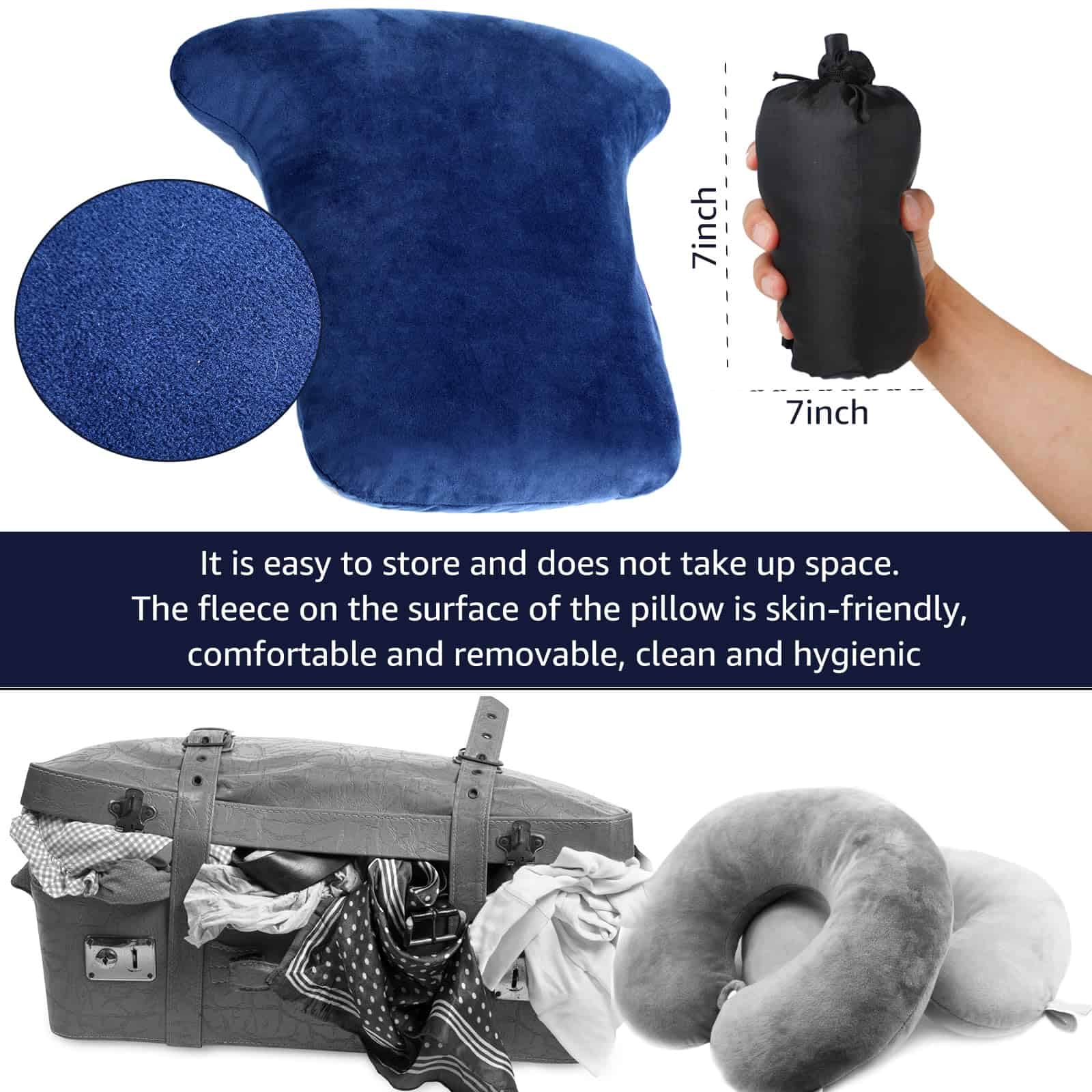 Cuello de Cojín de Viaje Lirios de Otoño - Juego de - Imagen 6