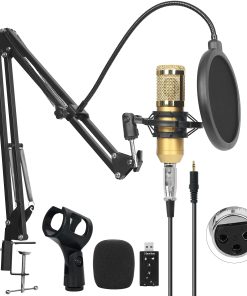 Micrófono condensador profesional NKFUNGAT Plug & Play para