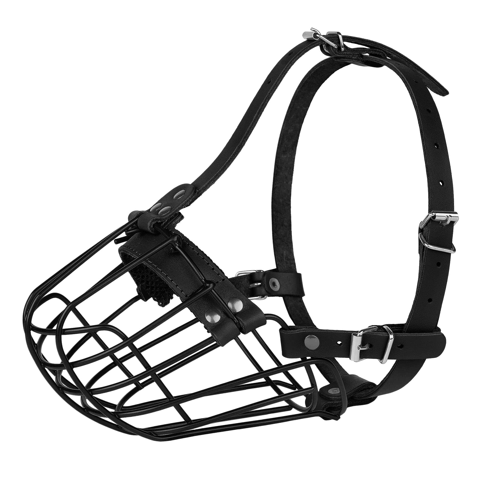 Bozal de metal transpirable en forma de cesta para perros - Imagen 3