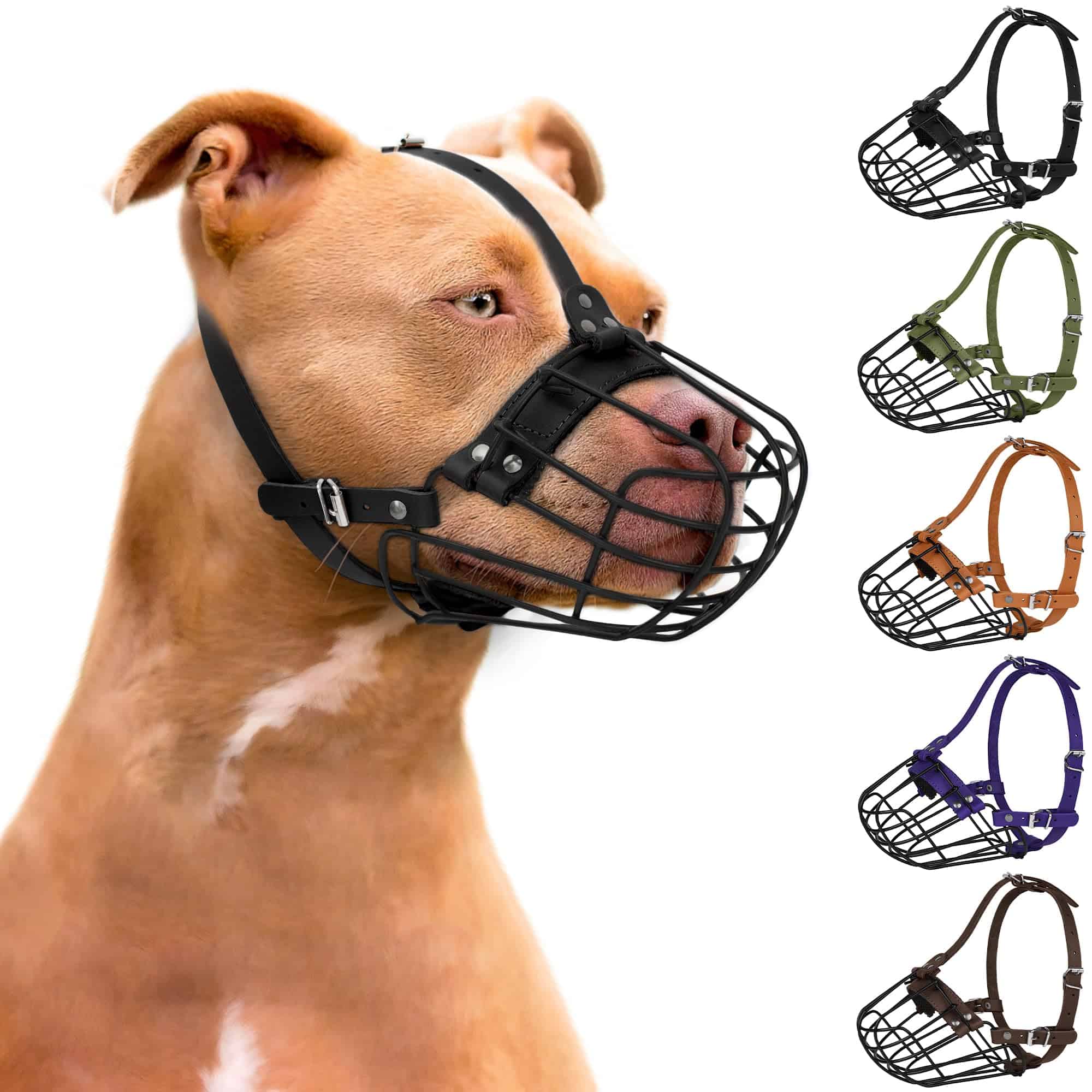 Bozal de metal transpirable en forma de cesta para perros - Imagen 9