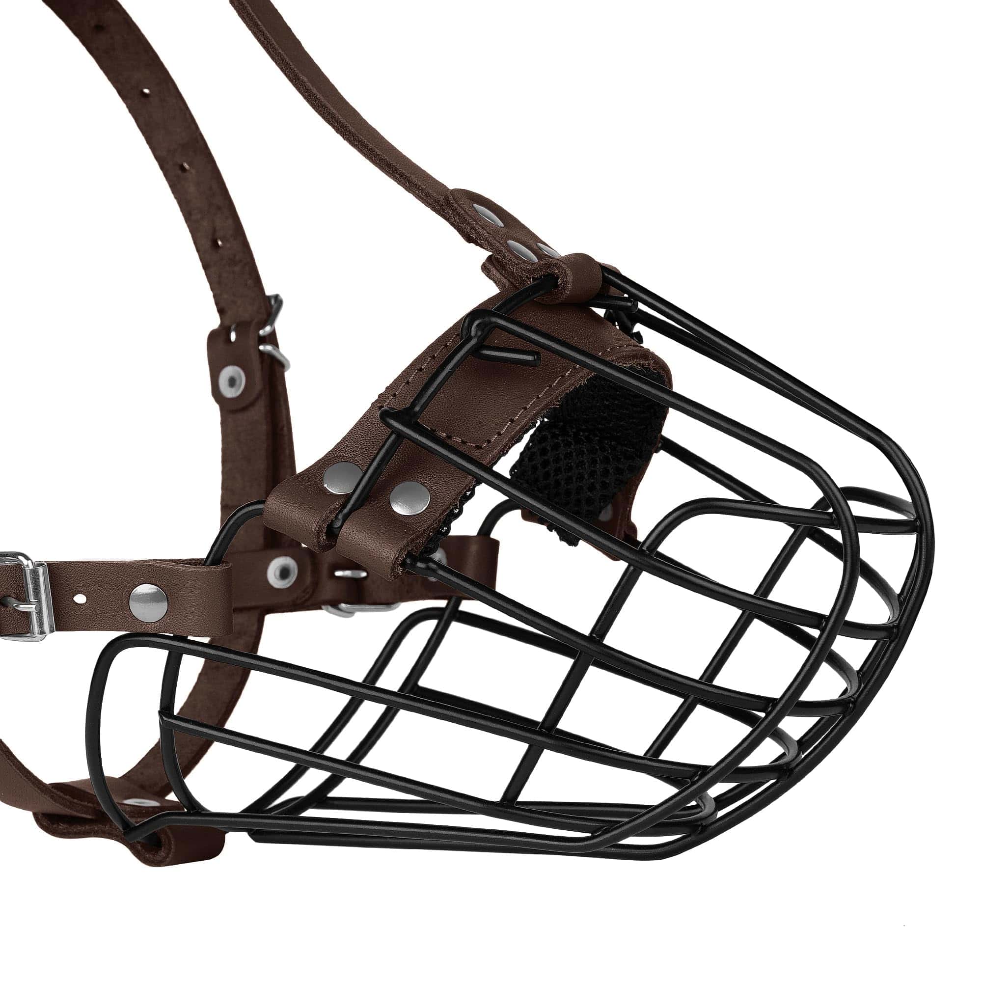 Bozal de metal transpirable para Pitbull con cesta para - Imagen 9