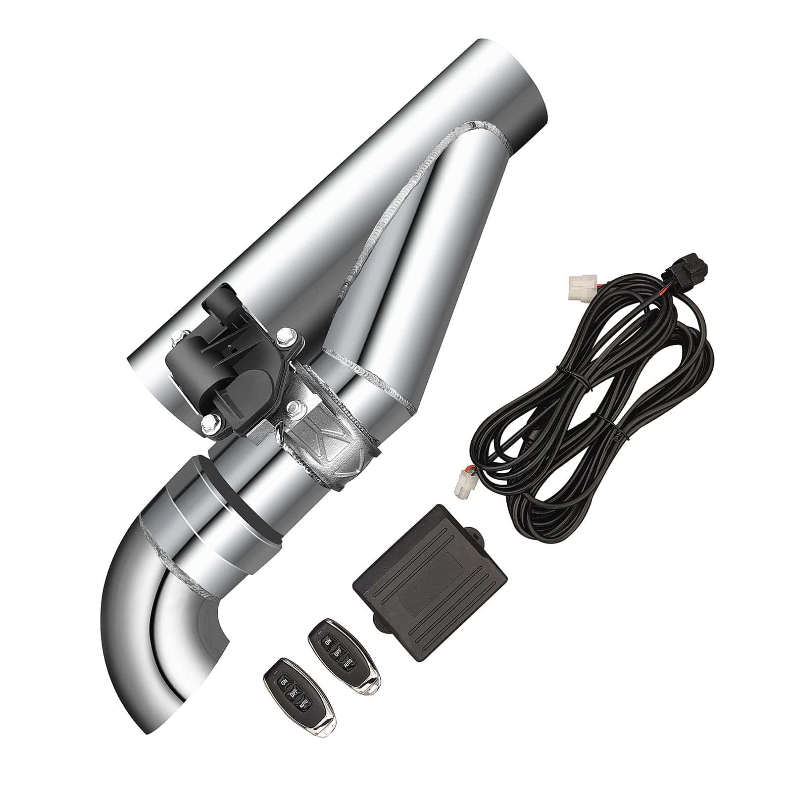 Peastorm Electric Exhaust Cutout 3 Pulgadas con Codo