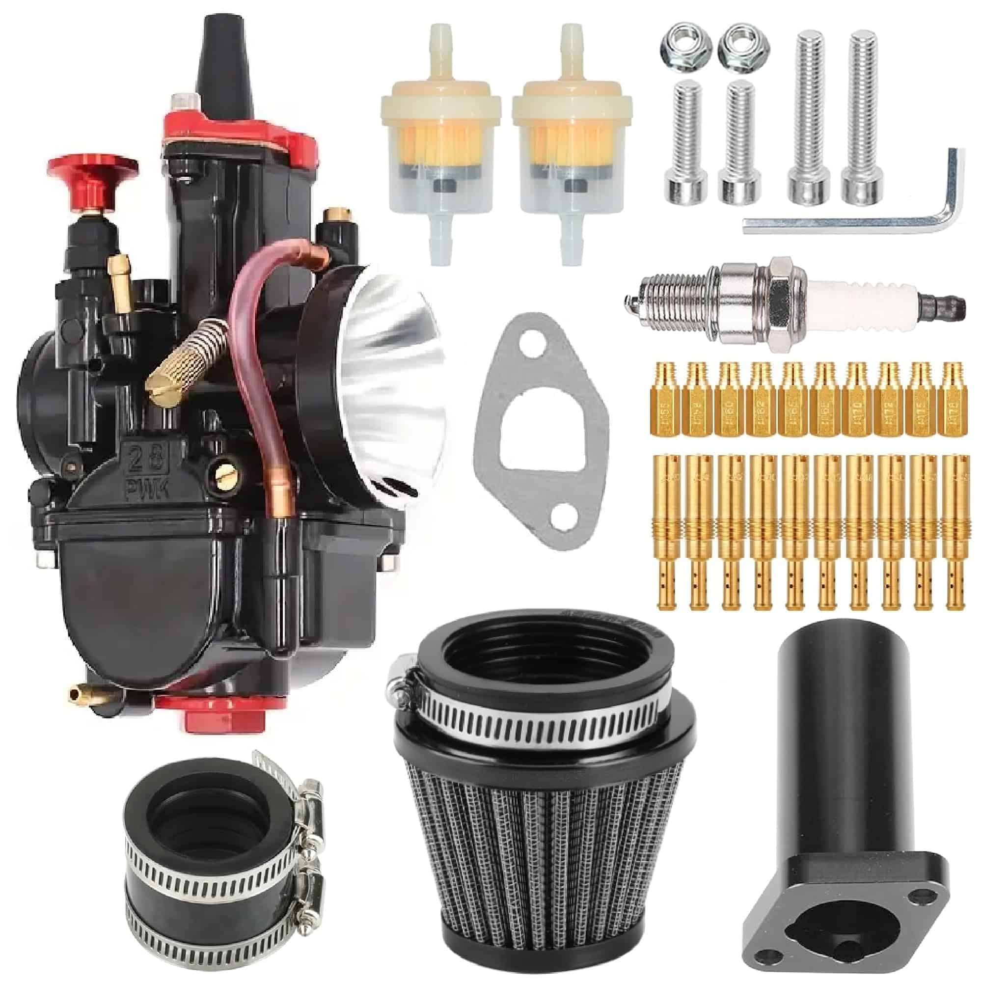 Carburador PWK28 30MM para Predator 196cc -negro