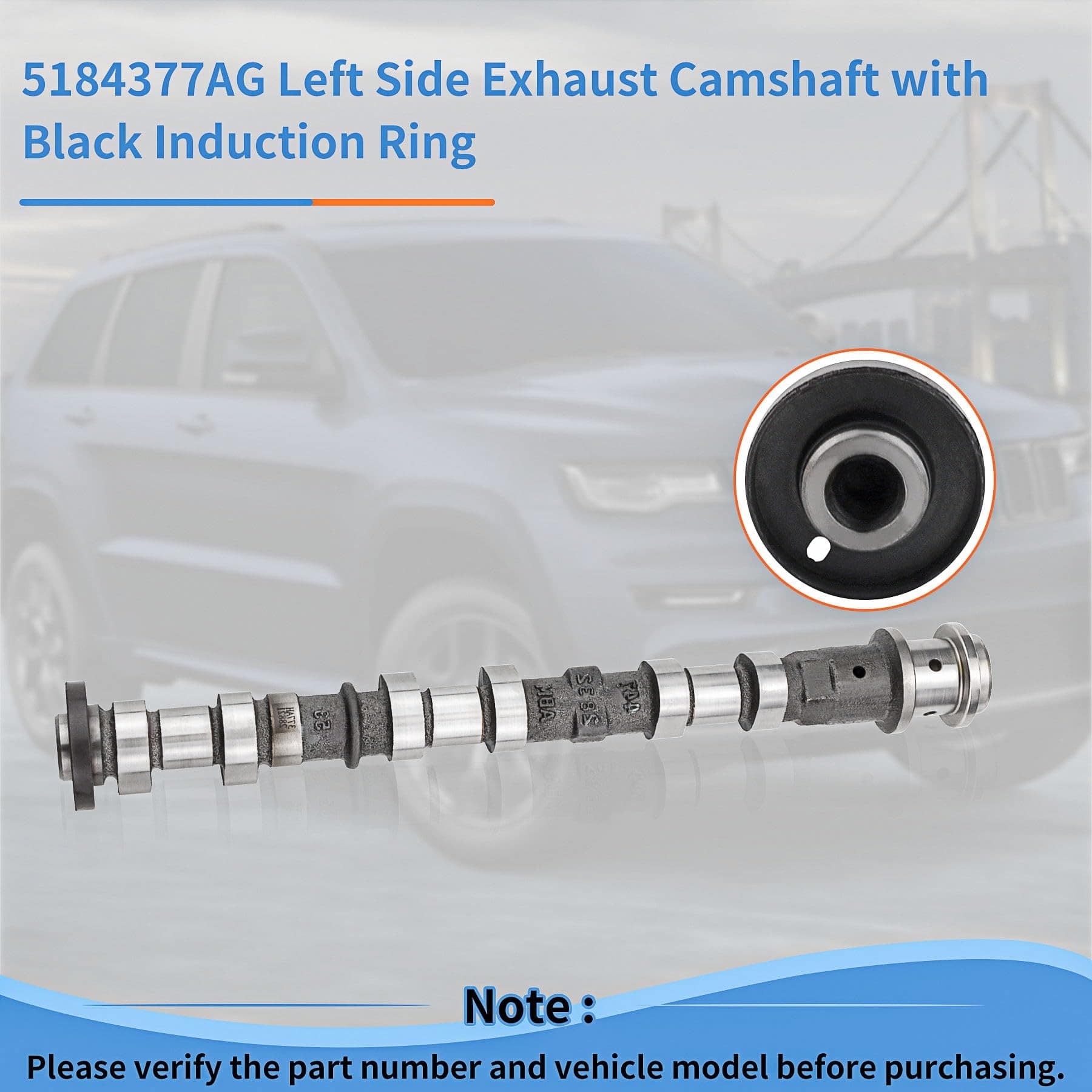 Árbol de Levas de Escape Lado Izquierdo 5184377AG 5184377AH - Imagen 5