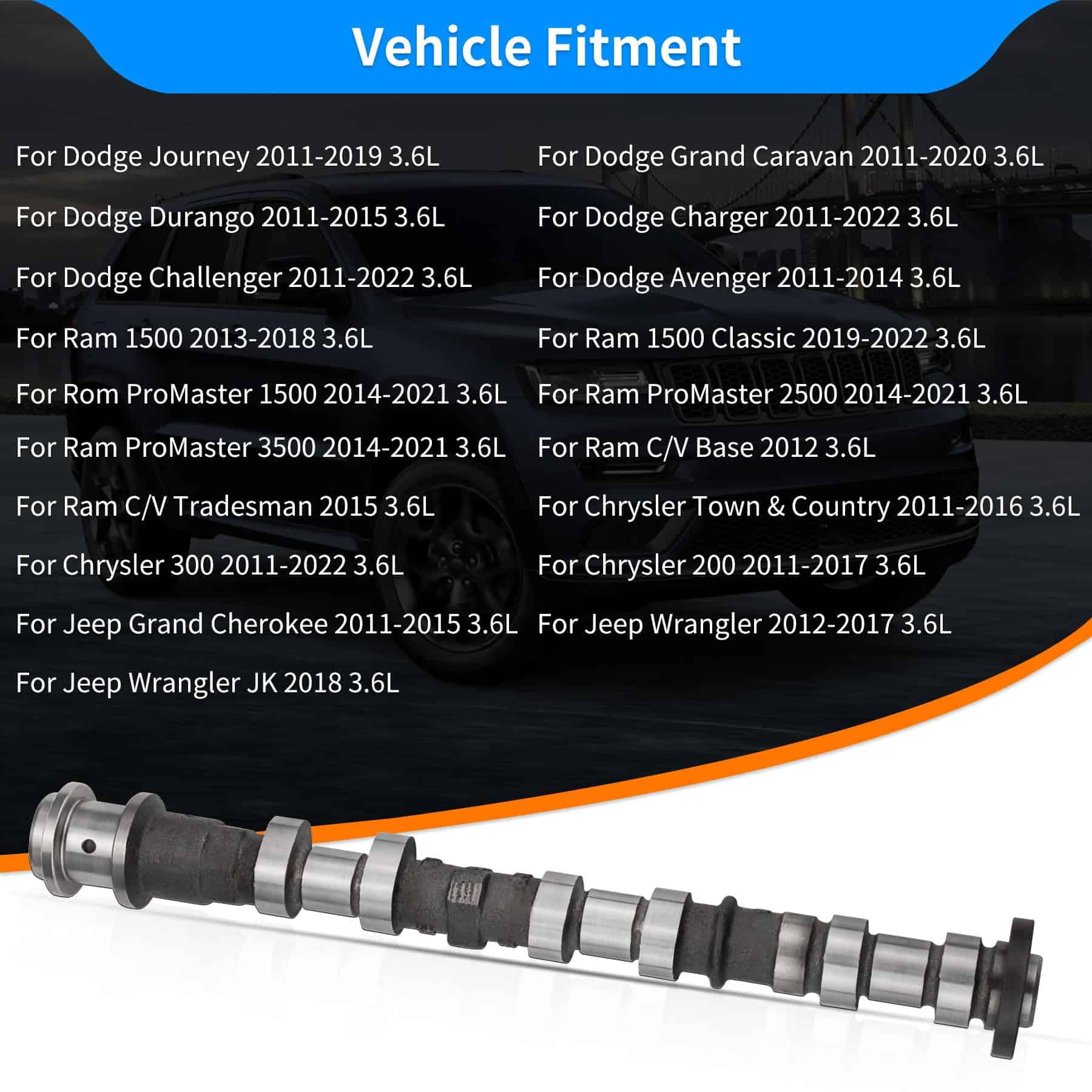 Árbol de Levas de Escape Lado Izquierdo 5184377AG 5184377AH - Imagen 3