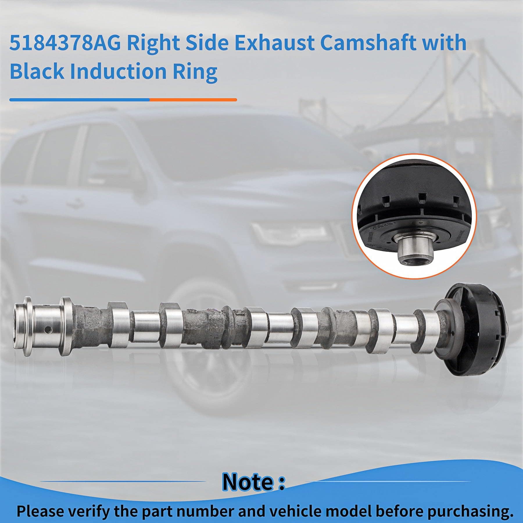 Árbol de Levas de Escape Lado Derecho para 5184378AG - Imagen 6