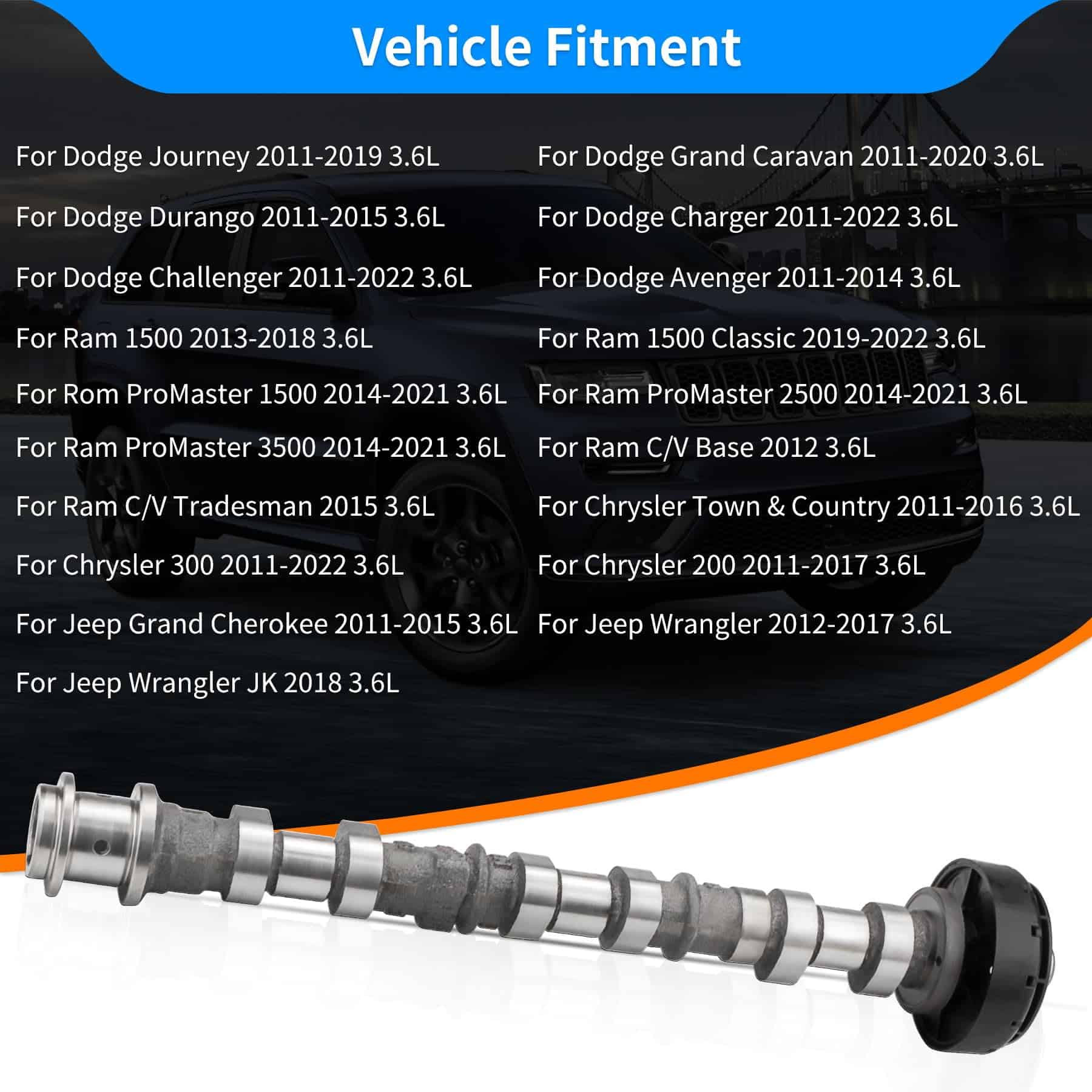 Árbol de Levas de Escape Lado Derecho para 5184378AG - Imagen 7