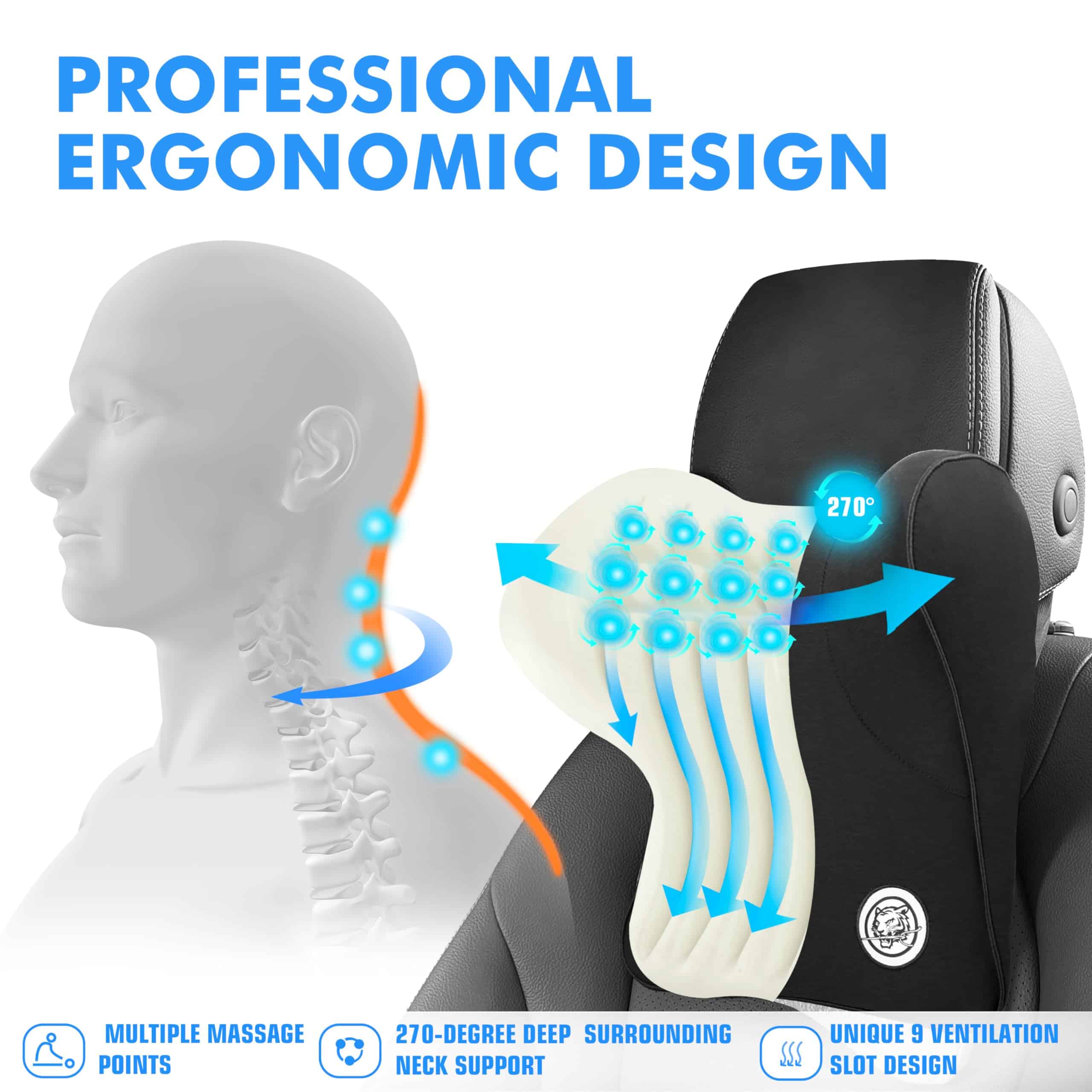 Cojín para el cuello del automóvil TKLoop Soft para el - Imagen 3