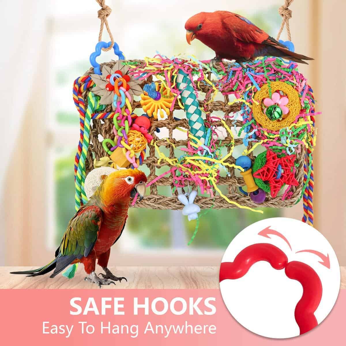 Juguete de Escalada para Pájaros con Tapete de Seagrass - Imagen 5