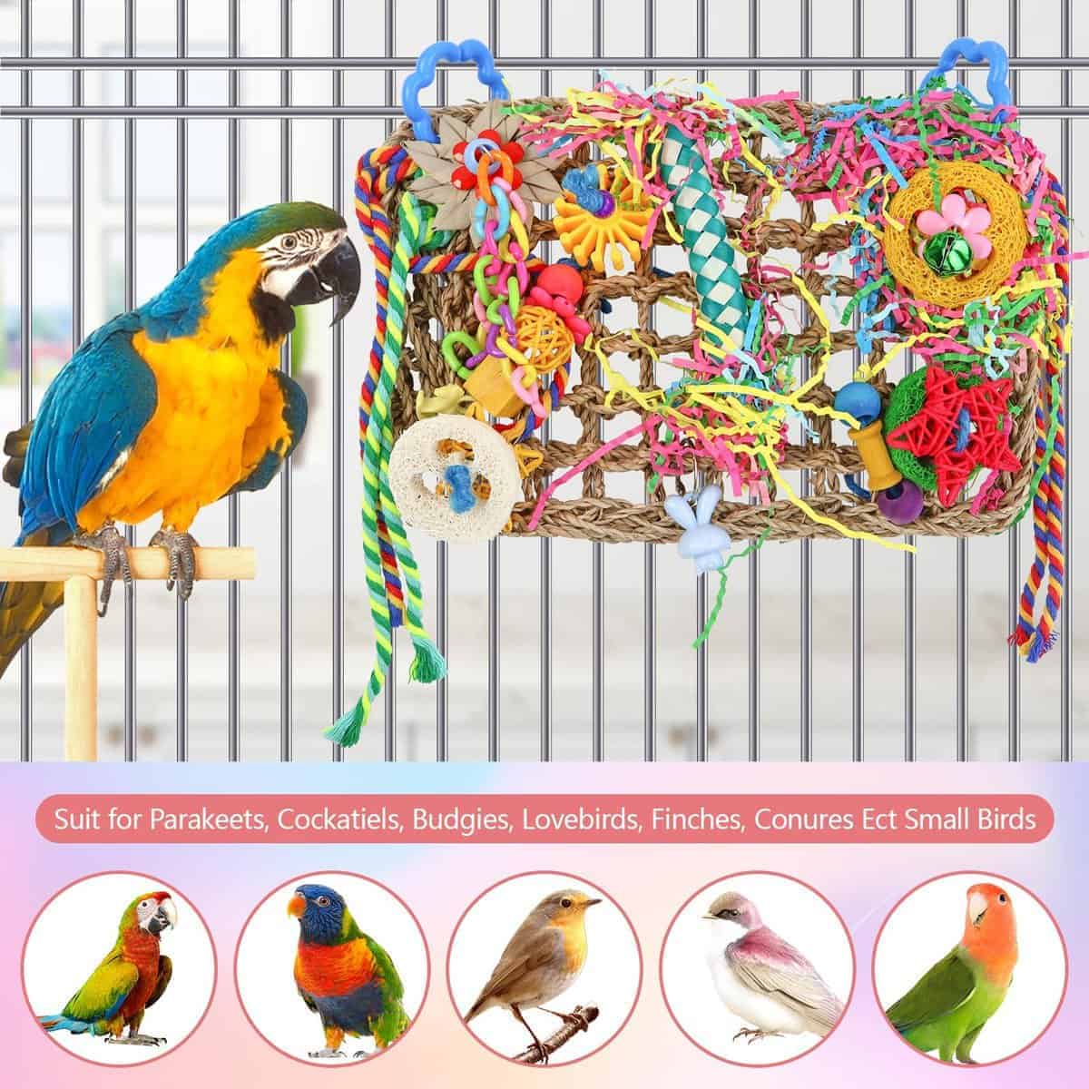 Juguete de Escalada para Pájaros con Tapete de Seagrass - Imagen 6