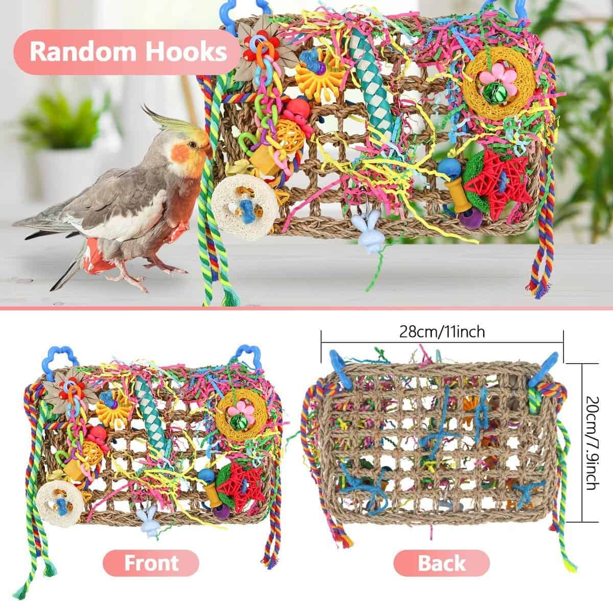 Juguete de Escalada para Pájaros con Tapete de Seagrass - Imagen 3