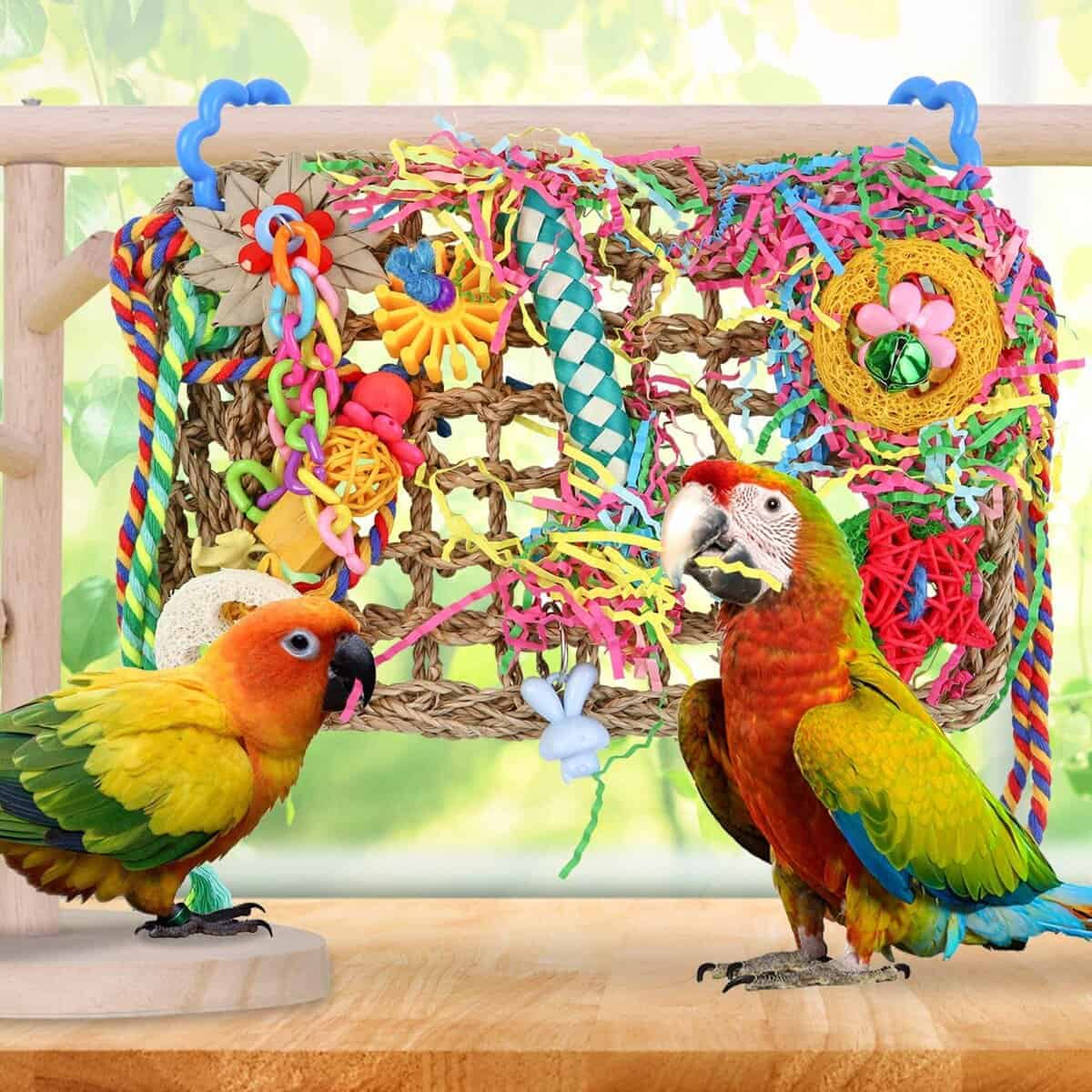 Juguete de Escalada para Pájaros con Tapete de Seagrass - Imagen 7