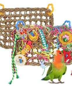 Juguete de Escalada para Pájaros con Tapete de Seagrass