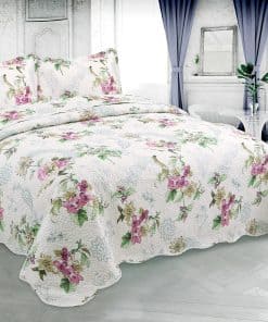 Cubrecama colcha estampado rico con relieve Marina