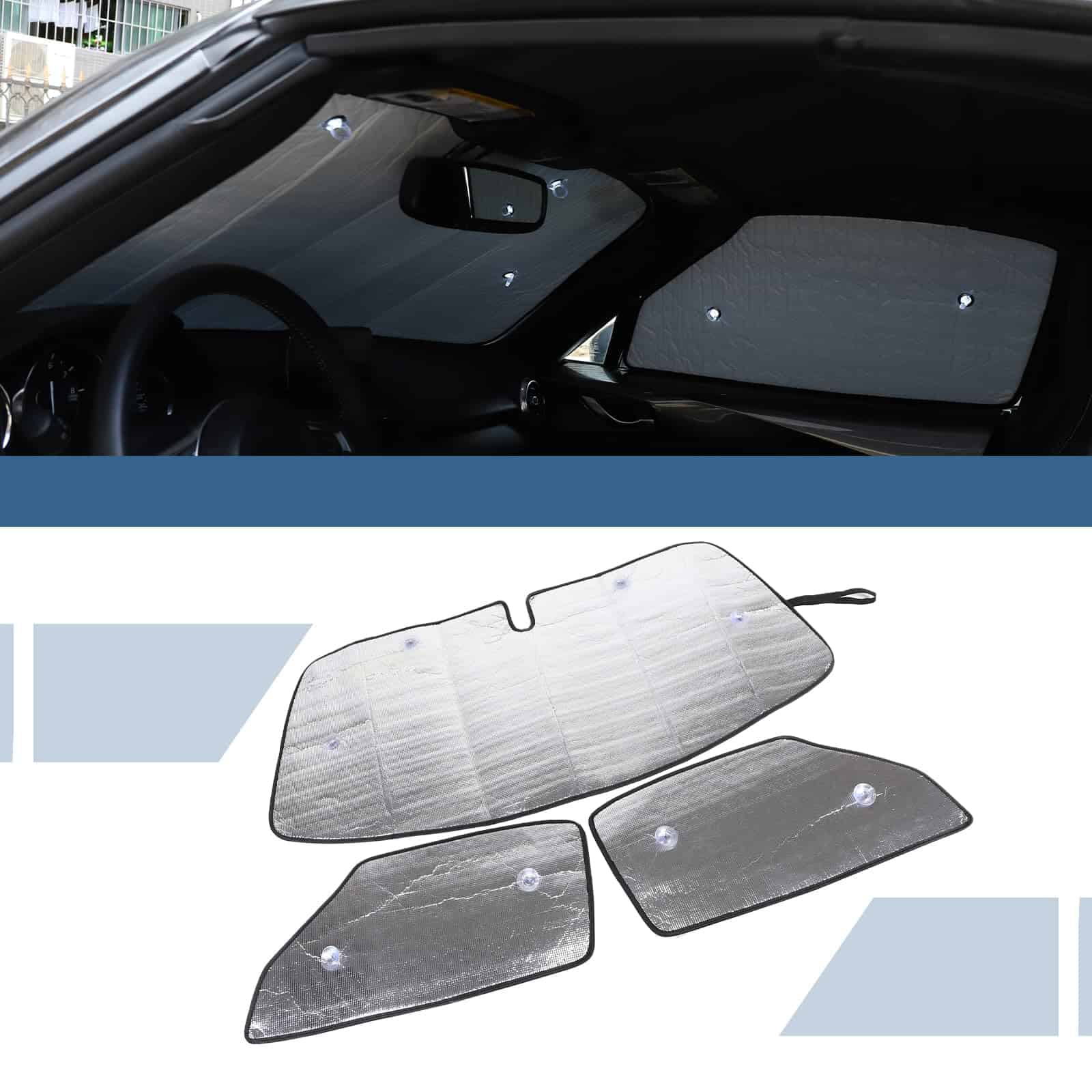 Parasol de parabrisas Compatible con Mazda MX-5 NC RF Miata - Imagen 9
