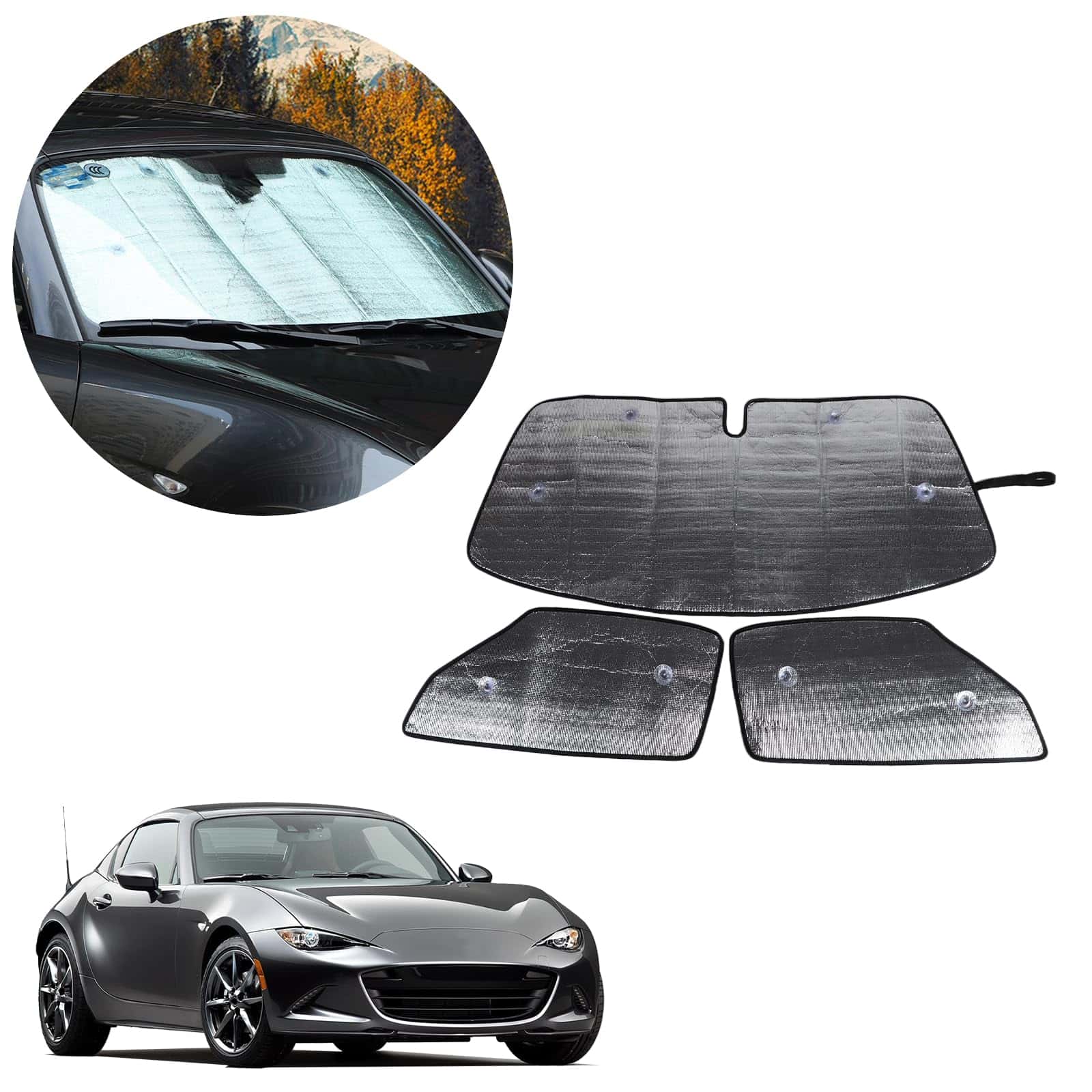 Parasol de parabrisas Compatible con Mazda MX-5 NC RF Miata - Imagen 7