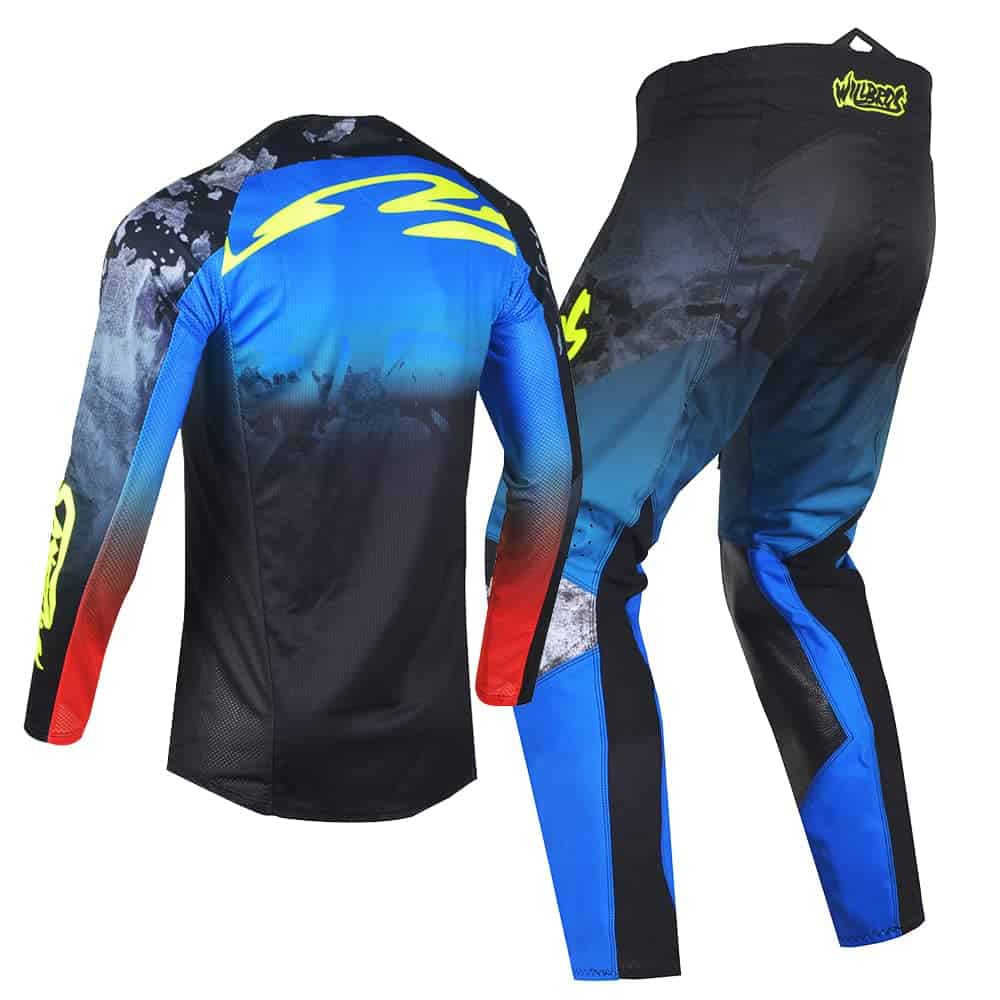 Conjunto de Jersey y Pantalones de Motocross -Negro Azul Roj - Imagen 6