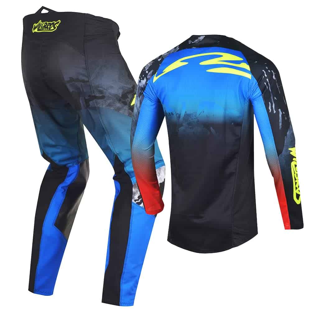 Conjunto de Jersey y Pantalones de Motocross -Negro Azul Roj - Imagen 5