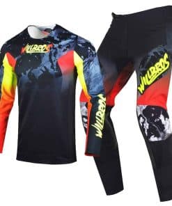 Conjunto de Jersey y Pantalones de Motocross -Negro Amarillo