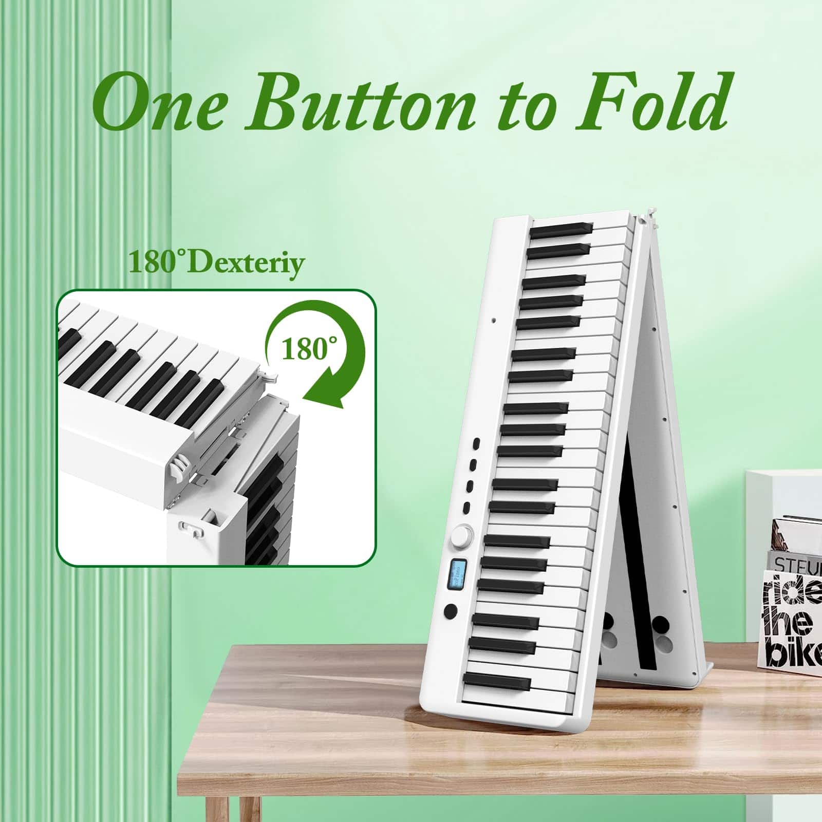 Teclado de Piano Plegable de 88 Teclas FVEREY, Teclado - Imagen 4