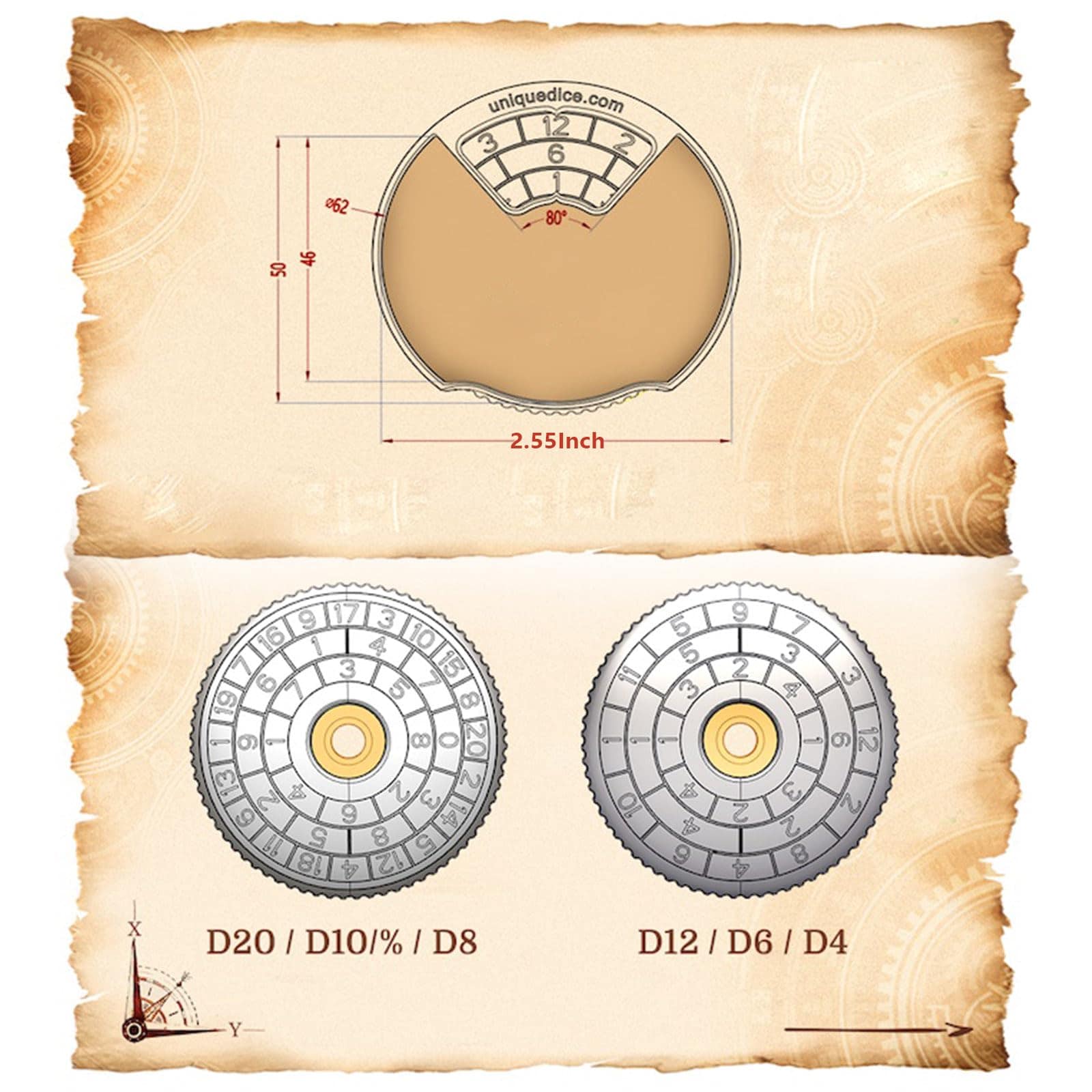 UD UNIQUE DICE Set de Dados de Ruleta Dungeons and Dragons - Imagen 6