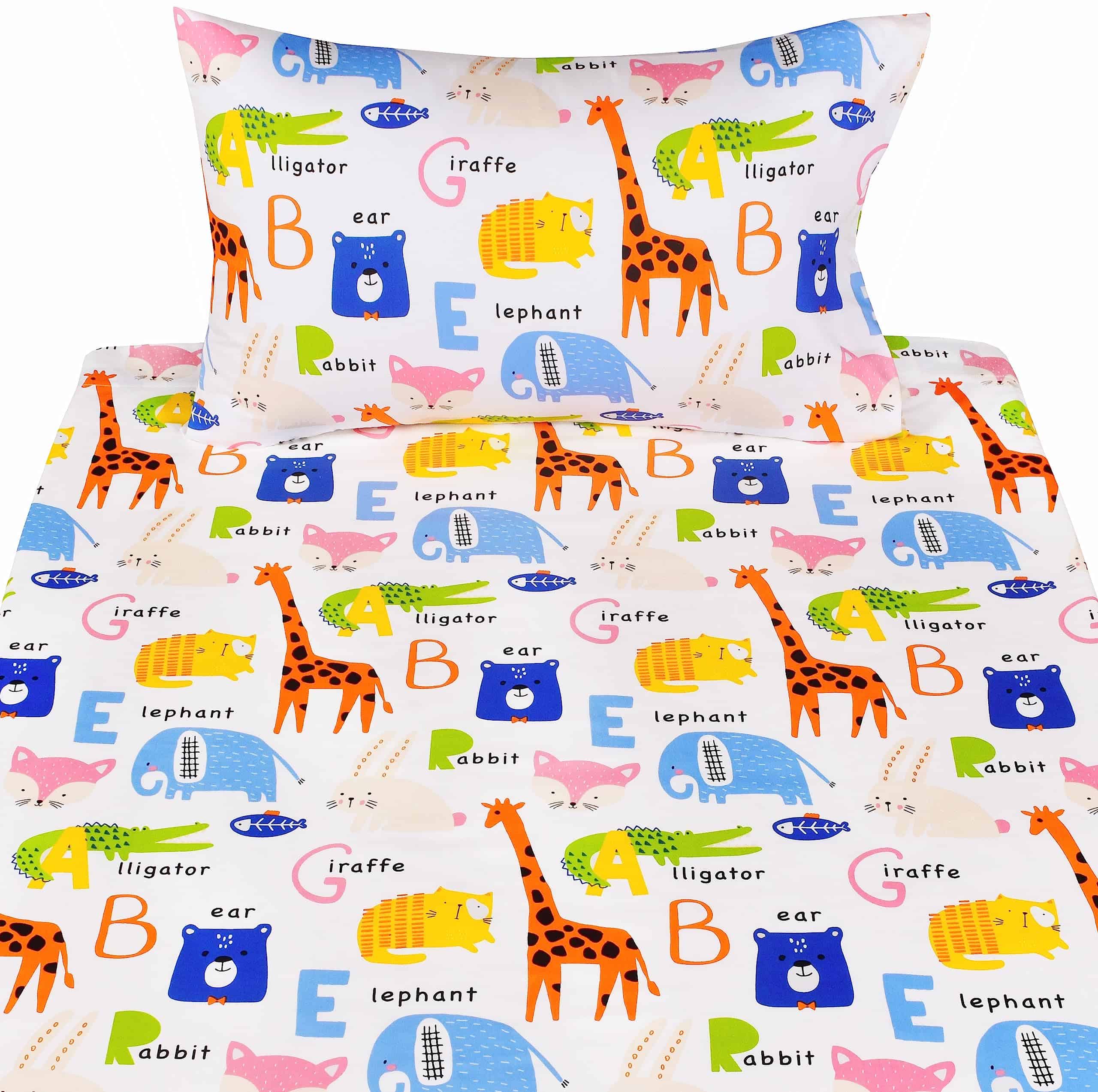 Conjunto de sábanas de cama para gemelos de conejo lindo, - Imagen 4