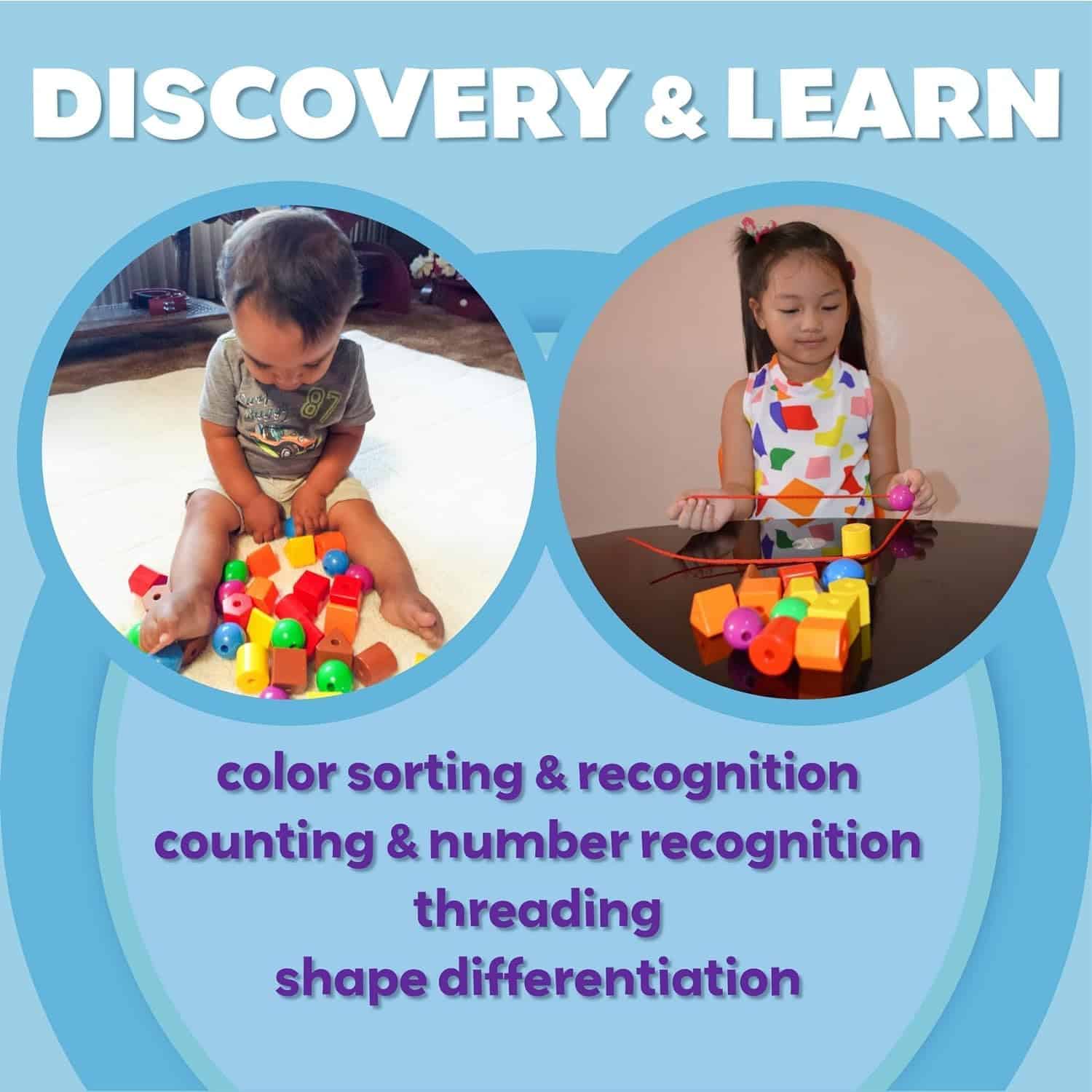 Conjunto de 46 piezas de cuentas para enhebrar Skoolzy - Imagen 5