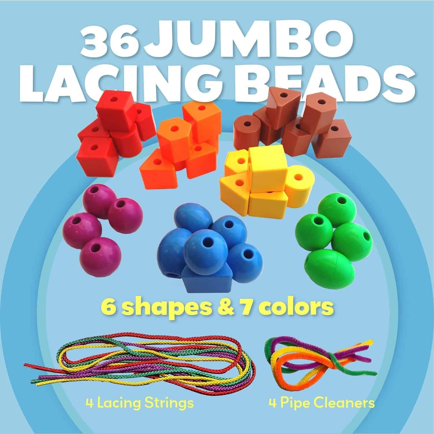 Conjunto de 46 piezas de cuentas para enhebrar Skoolzy - Imagen 3