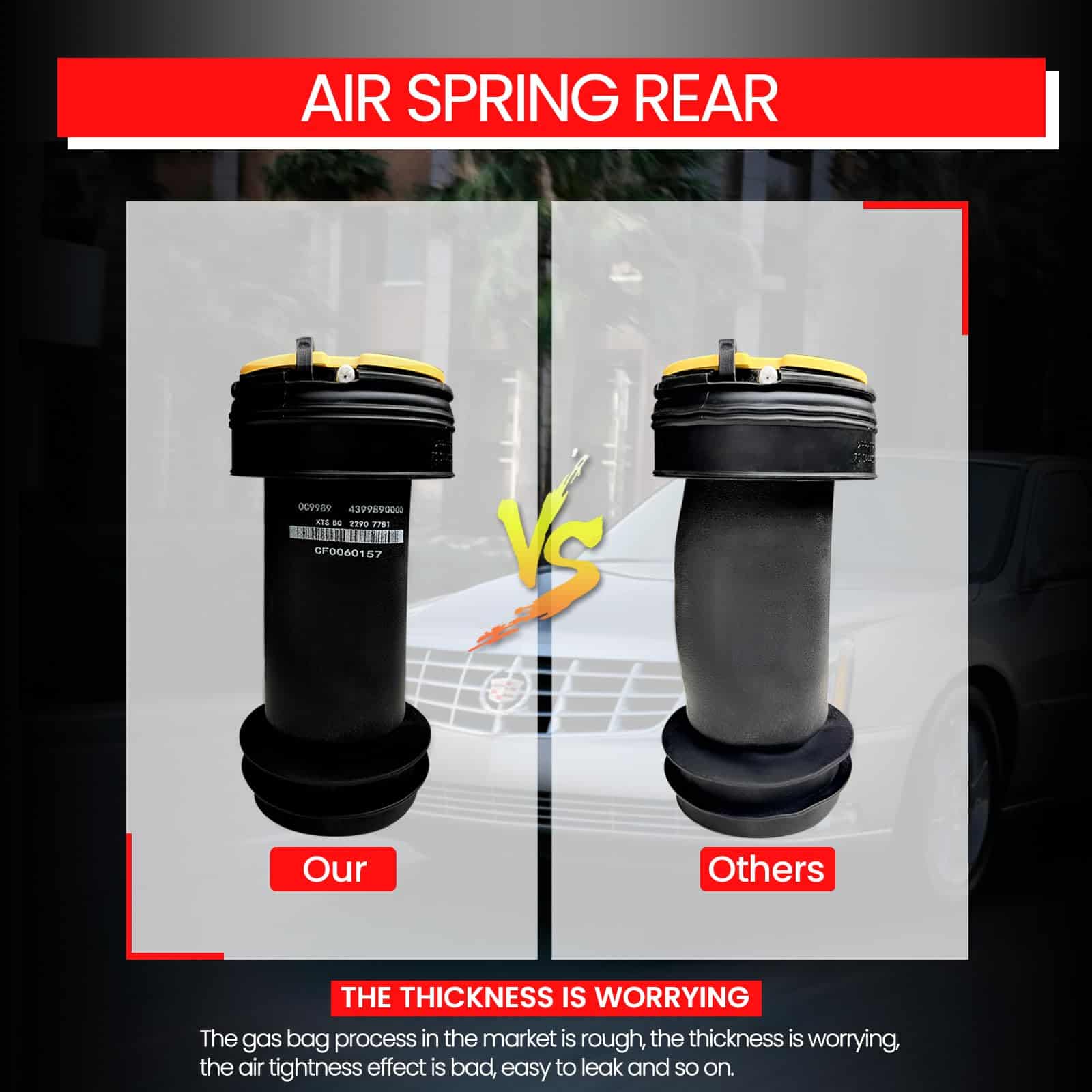 Bolsa de resorte de suspensión trasera VIGOR compatible con - Imagen 8