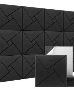 Paneles de Pared Insonorizantes Tvvcalk, -Negro