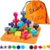 Tablero de clavijas para niños Skoolzy 38 piezas con libro