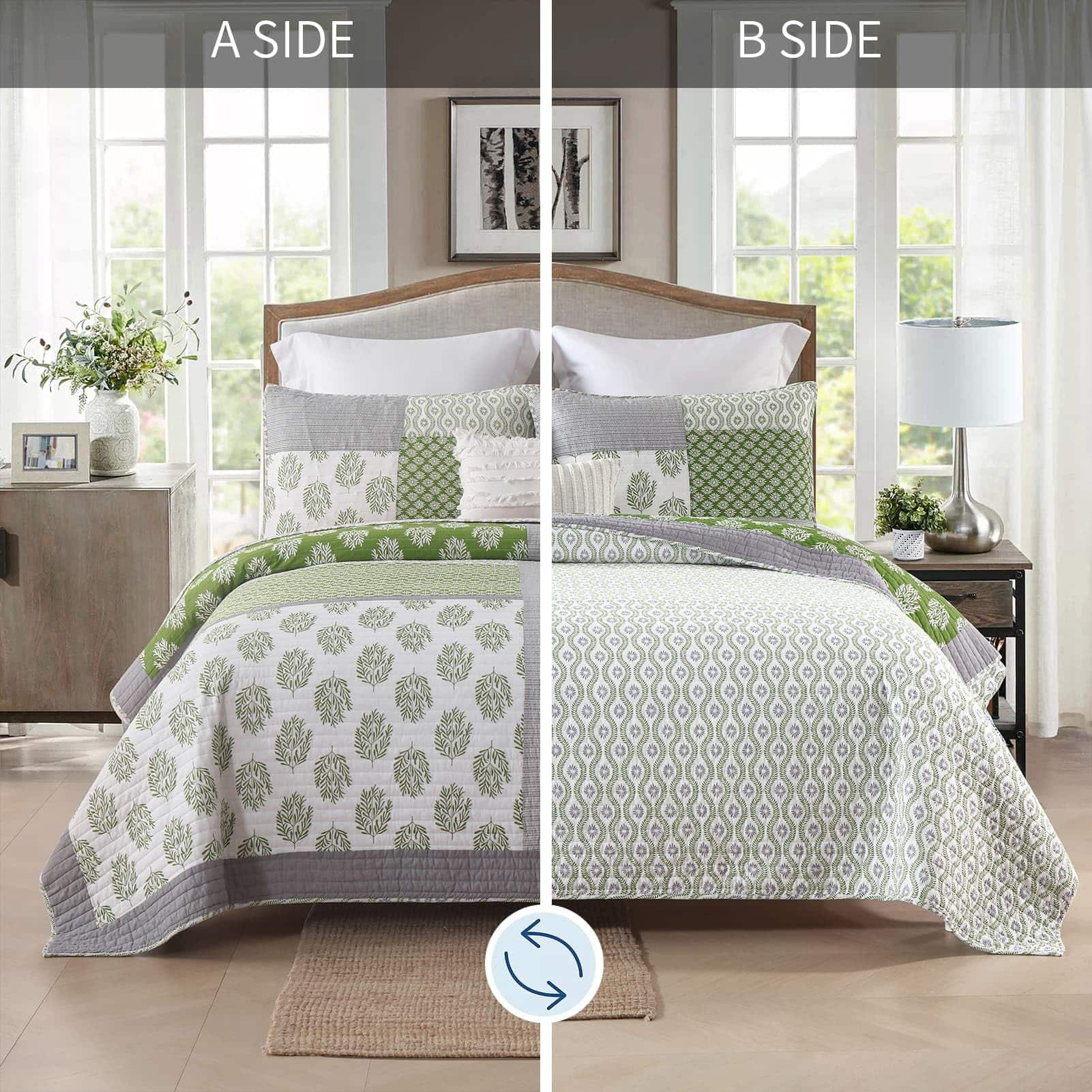 Edredón de Reina Floral Y-PLWOMEN - Juego de 3 Piezas de - Imagen 8