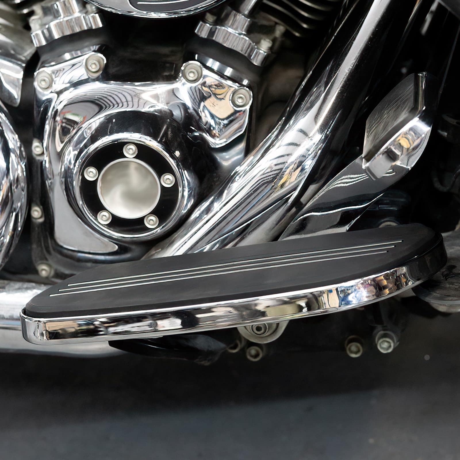 Motorcycle Streamliner Driver Rider Footboard Floorboard - Imagen 4