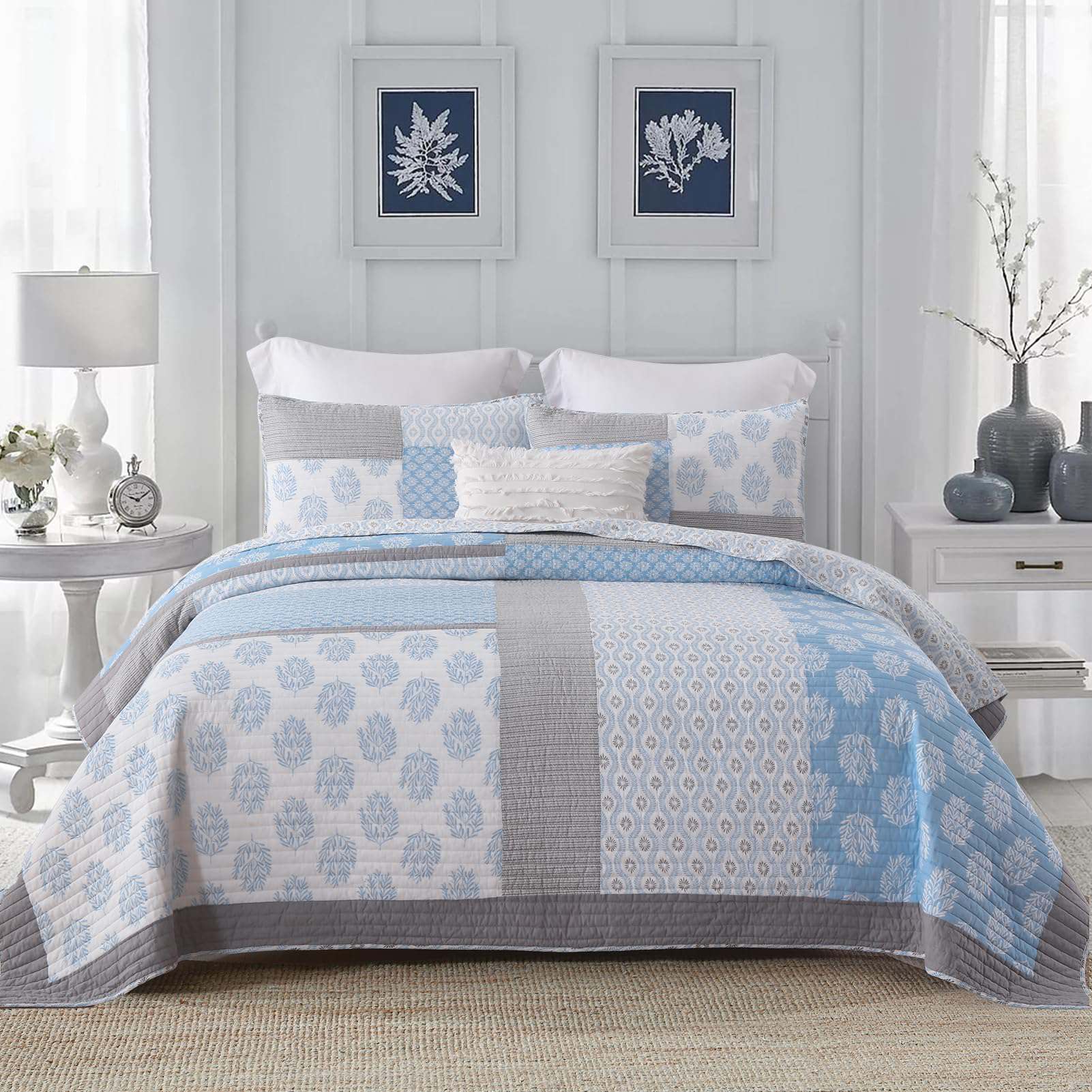 Juego de Colcha PANGUSHAN tamaño Queen, Juego de Cama de