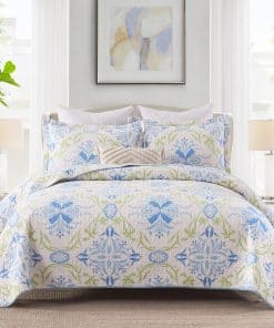 Colcha Queen Size SahSahCasa, 100% Algodón Colcha Floral